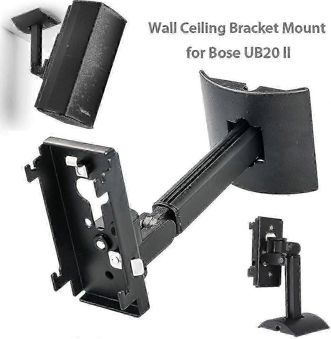 أسود Ub-20 سلسلة Ii الجدار جبل السقف قوس حامل متوافق مع جميع Bose سينماتي نمط الحياة الجدار / السقف قوس