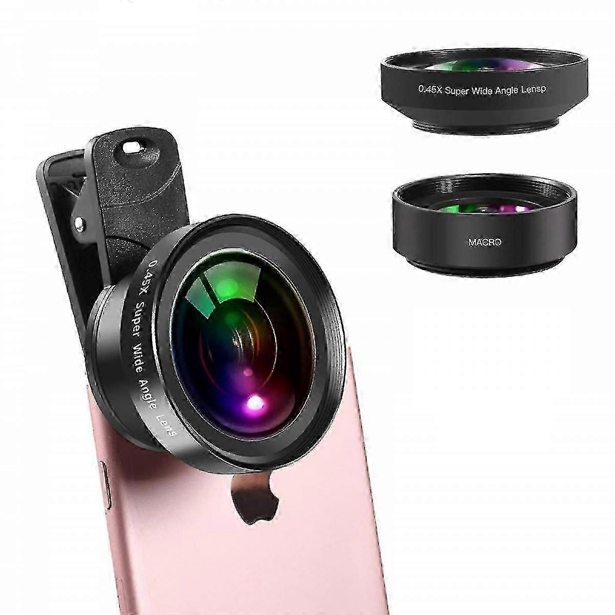 Universal Clip Universal Mobile Phone Professional  Wide Angle + Macro Two-in-one Mobile Phone Lens