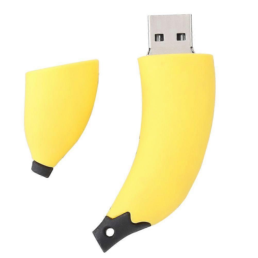 16G Mini Portable Banana USB2.0 Flash Drive for Windows Vista/7/10/Mac Yellow