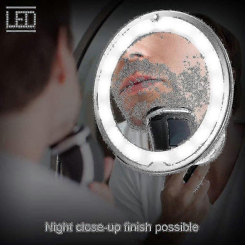 10x Lighted Magnifying Mirror With Lights - Large 8 Inch Makeup Mirrors With Suction Cups And Magnification
