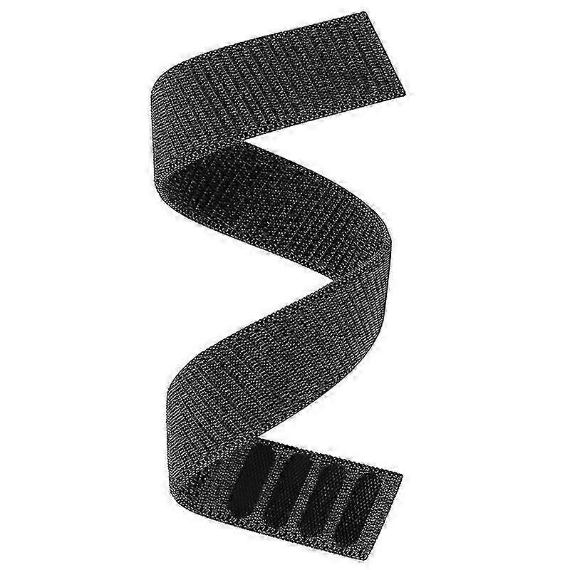 26mm/22mm Hook & Loop Nylon Wristband for Garmin Enduro, Fenix 6/6x Pro, 5x Plus, tactix Delta, mk2i & forerunner 945 Black