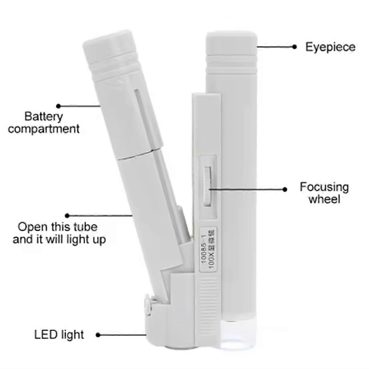 Handheld Microscope 100X Mini Pocket Portable Microscope