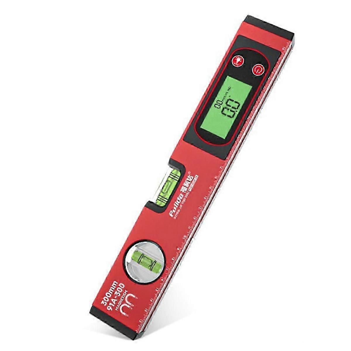 FULIDA Digital Protractor Angle Finder Electronic Level 0-90 Inclinometer Slope Scale Bubble Magnetic Level Ruler 30cm