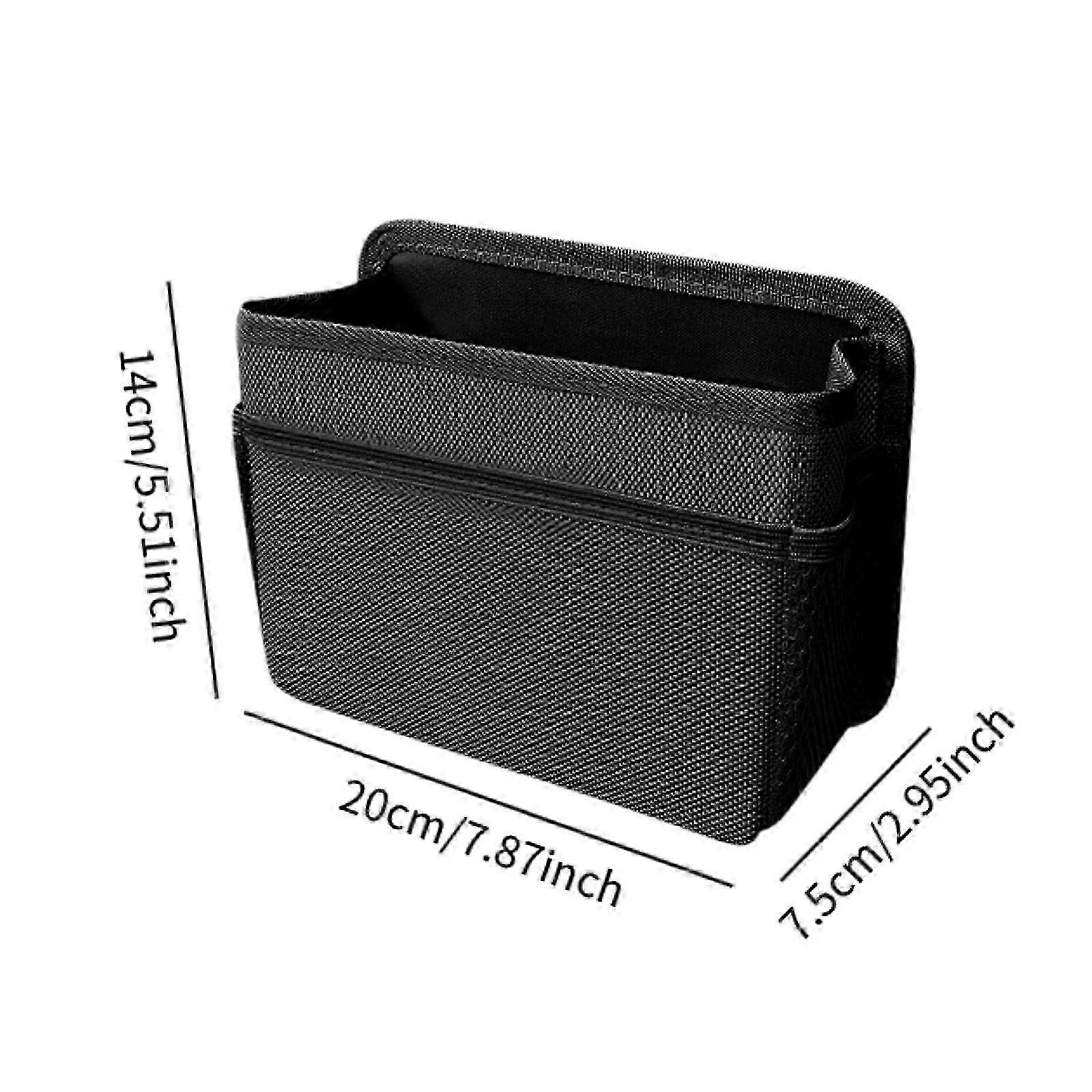 Generic Car Trash Can Dustbin Hanging Waterproof Practical Multifunctional Black hwy