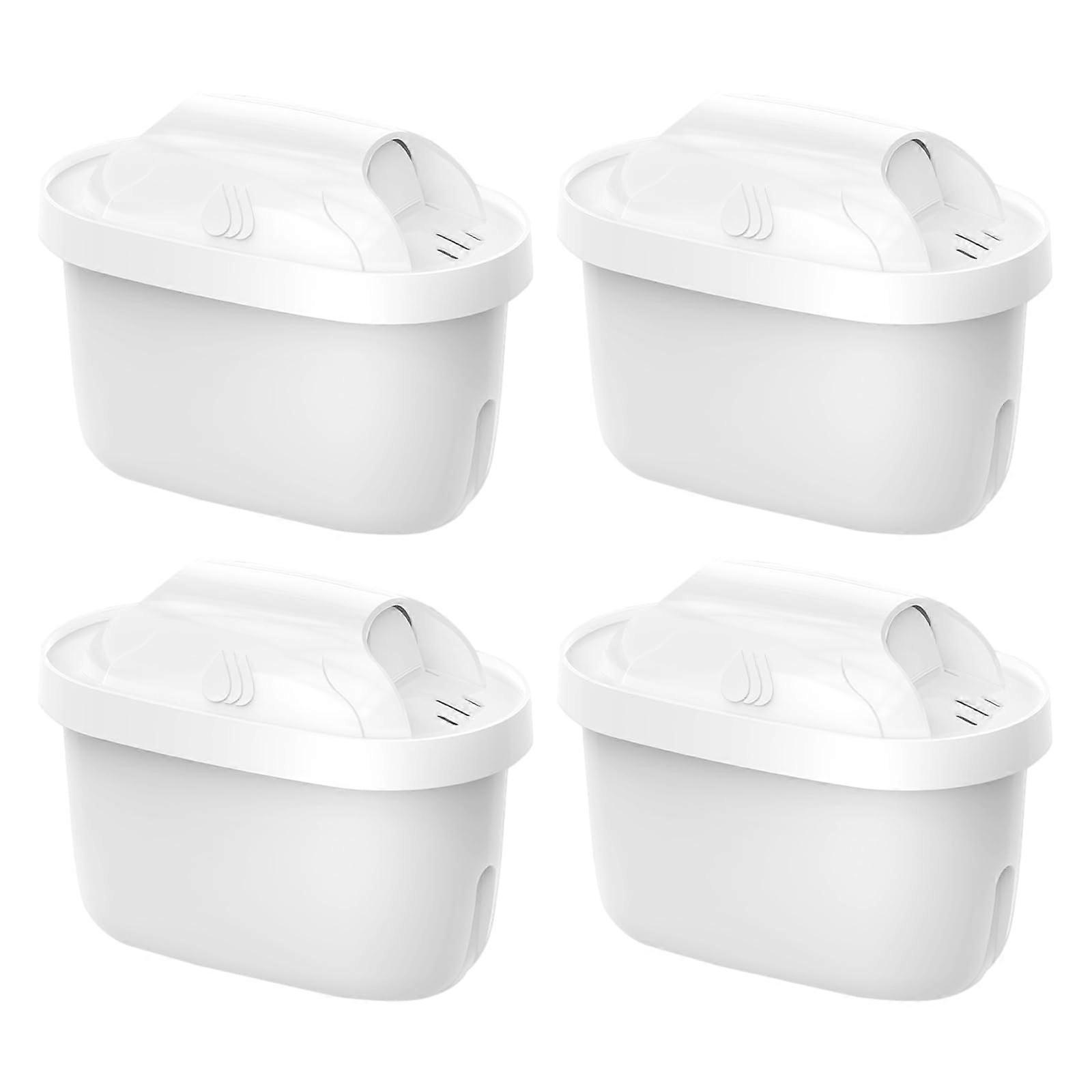 4 Pack Water Filter Replacement Compatible with Home Use Reduces Chlorine, Limescale, and Improves Water Quality