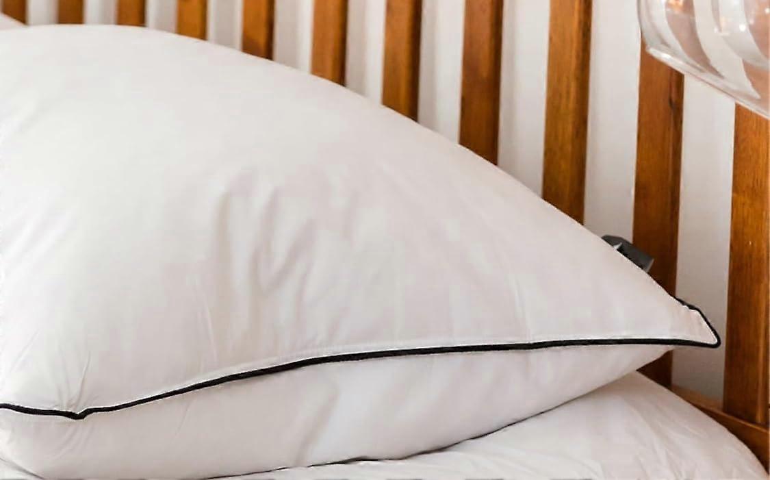 Goose Down and Feather Luxury Pillows, 100% Cotton Shell, 400 Thread Count, Hypoallergenic Queen Bed Pillow