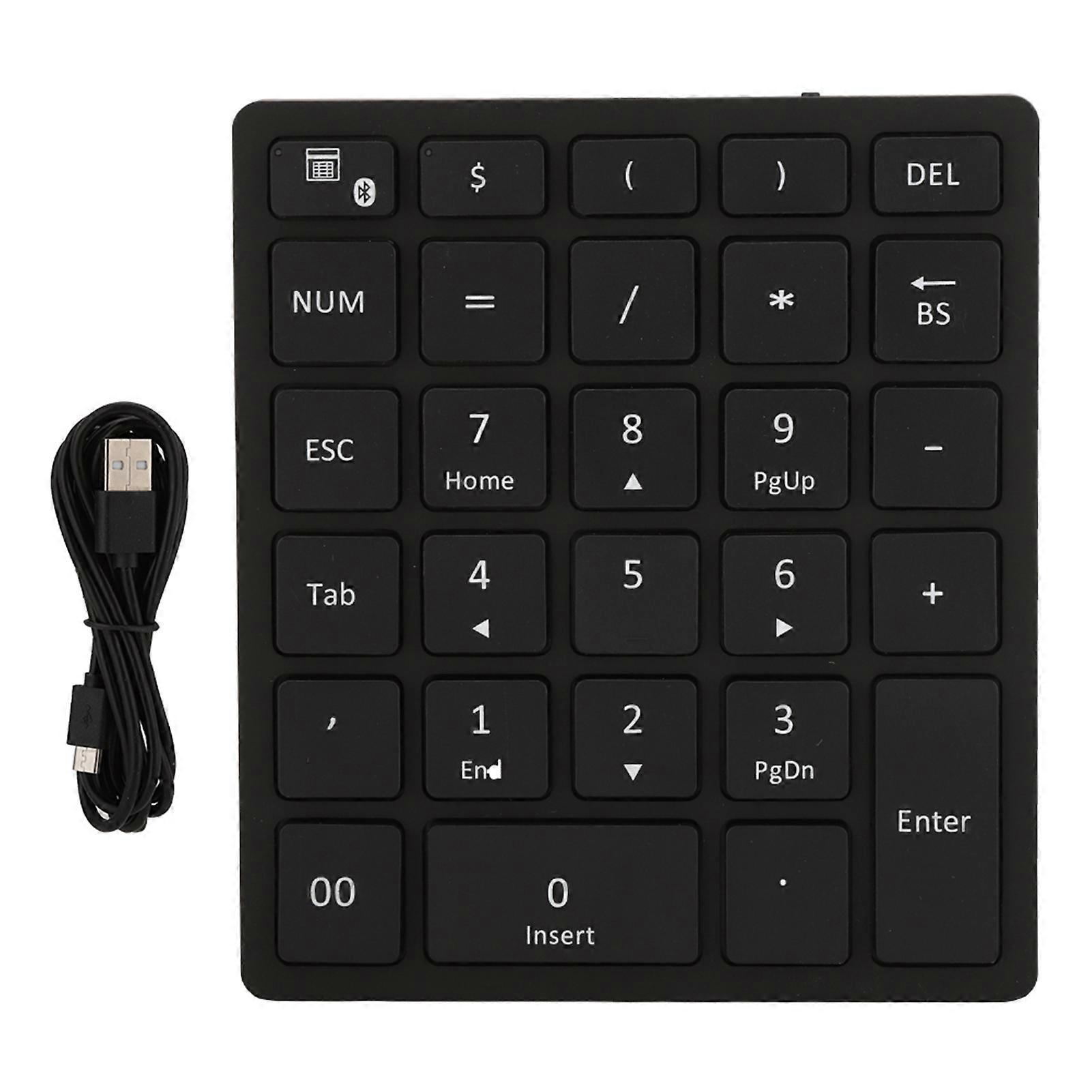 BT306 28 Keys Numeric Keypad Thin Computer Phone Universal Rechargeable Mini Keyboard