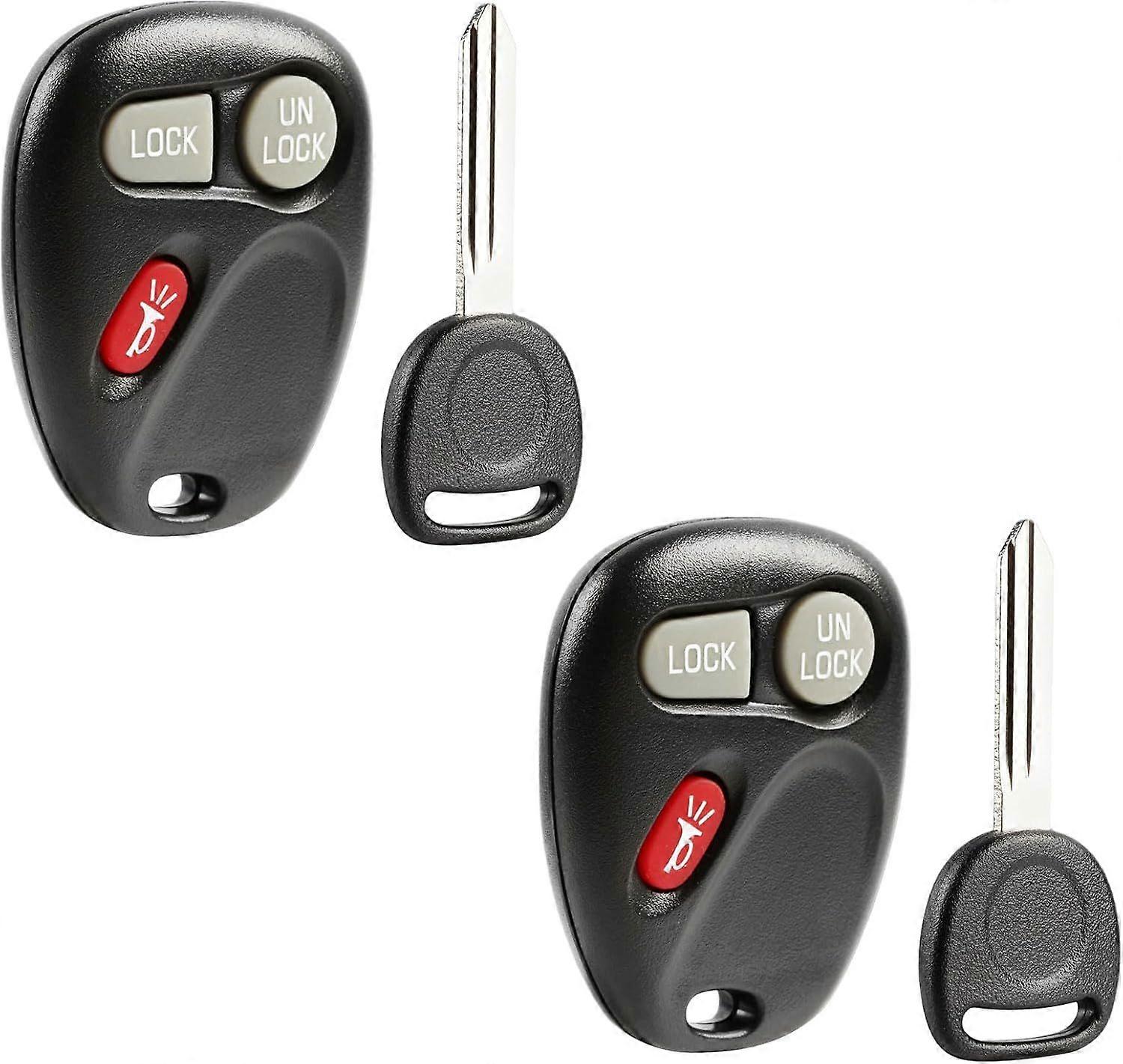 High quality brand new 2X Keyless Entry Remote Fob with Replacement Ignition Key for Cadi