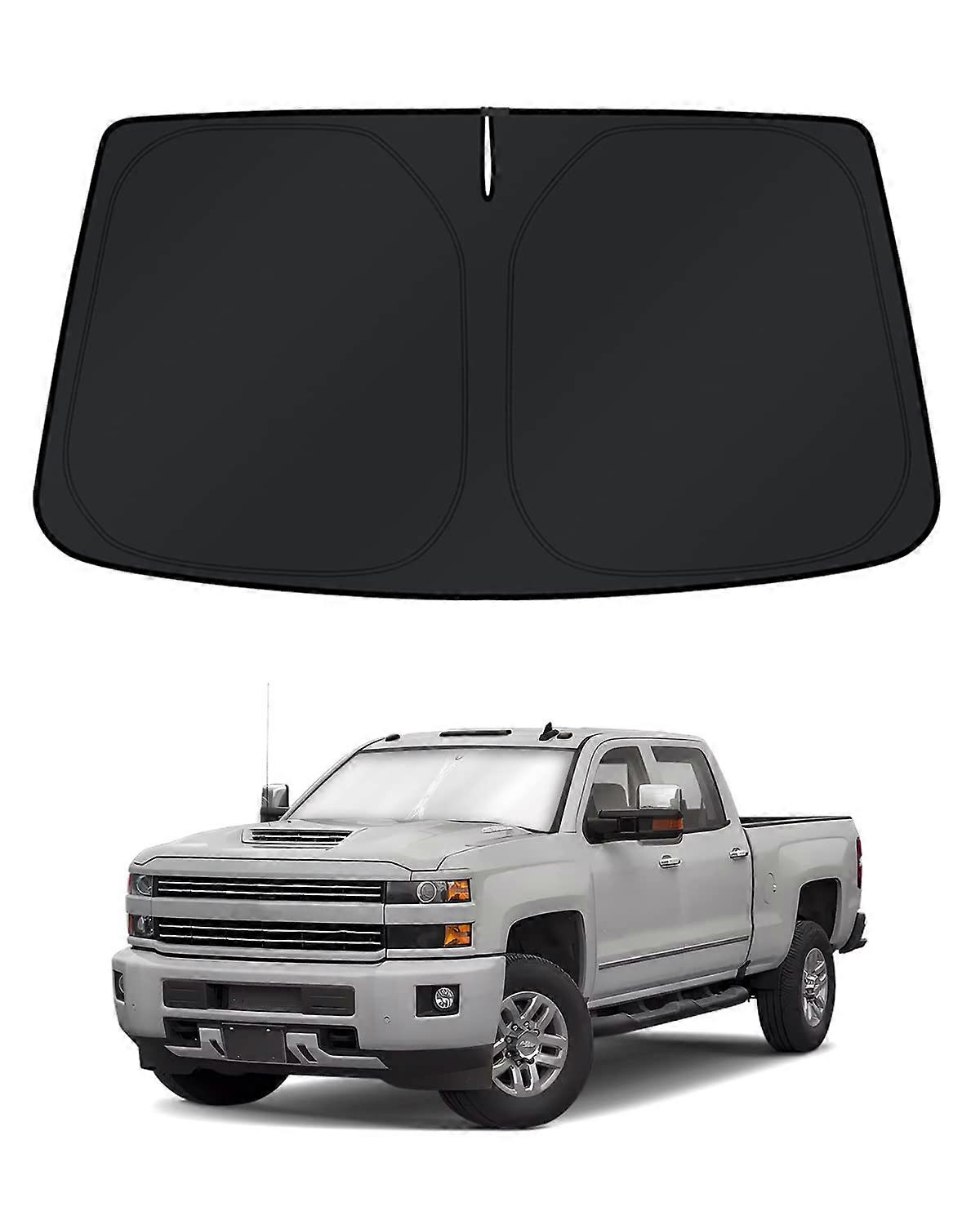 For 2015-2019 Kust window sun shadow Chevy Silverrado 2500 3500 Window Shadow Sun Vizor Cover Foldable Blocks UV Rays UV rays hold your car cooler