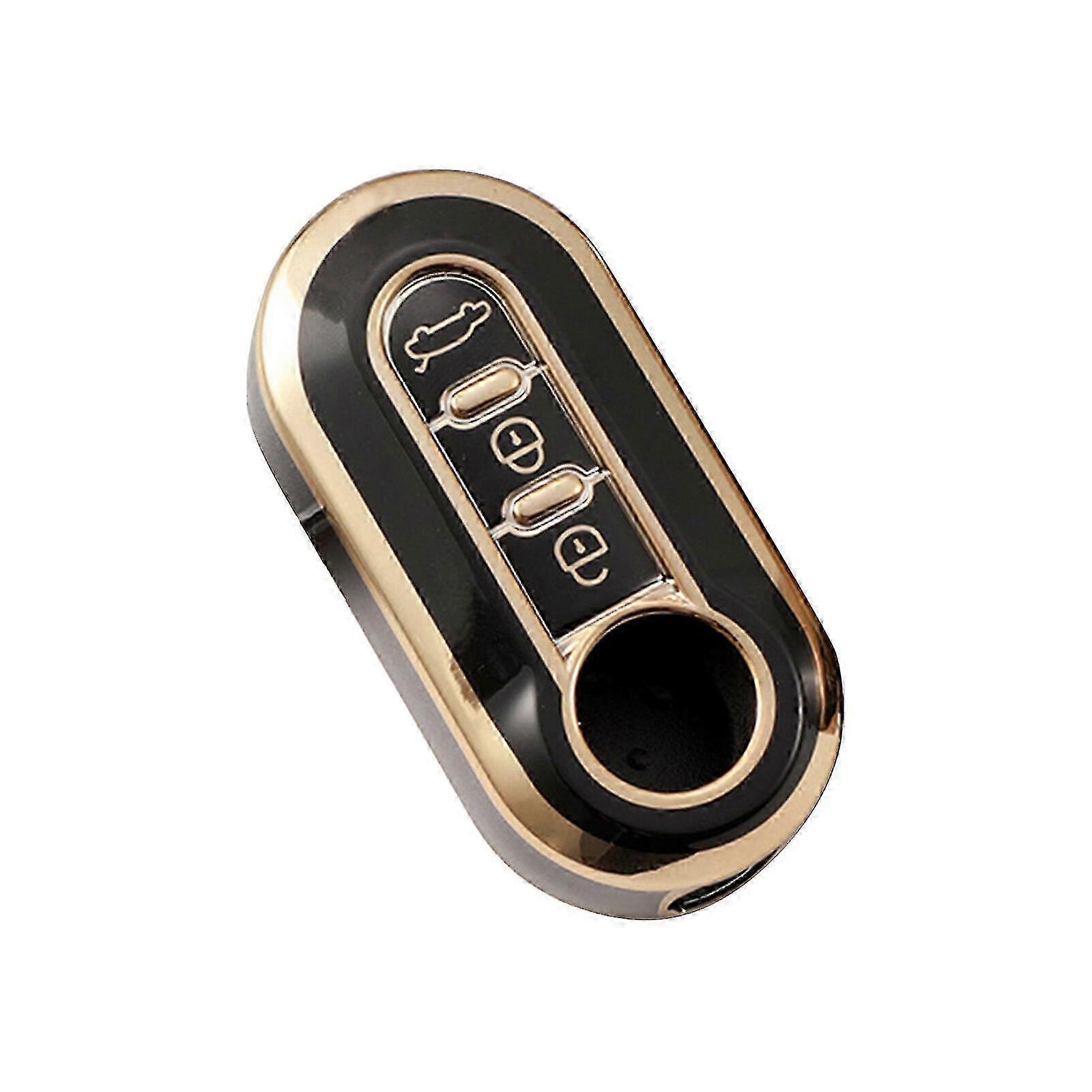 Car Folding Key Case For Fiats 500/bravo/naveco Daily, Soft Tpu Material Fob Cover, Prevent Damage, White Single Shell YSL
