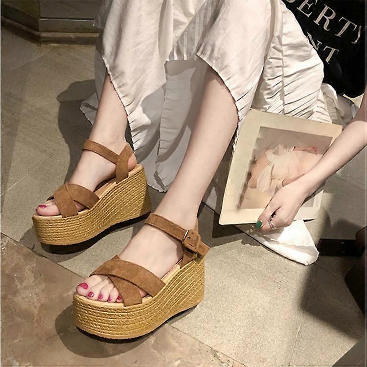 Sloppy Platform Suede Sandals 40
