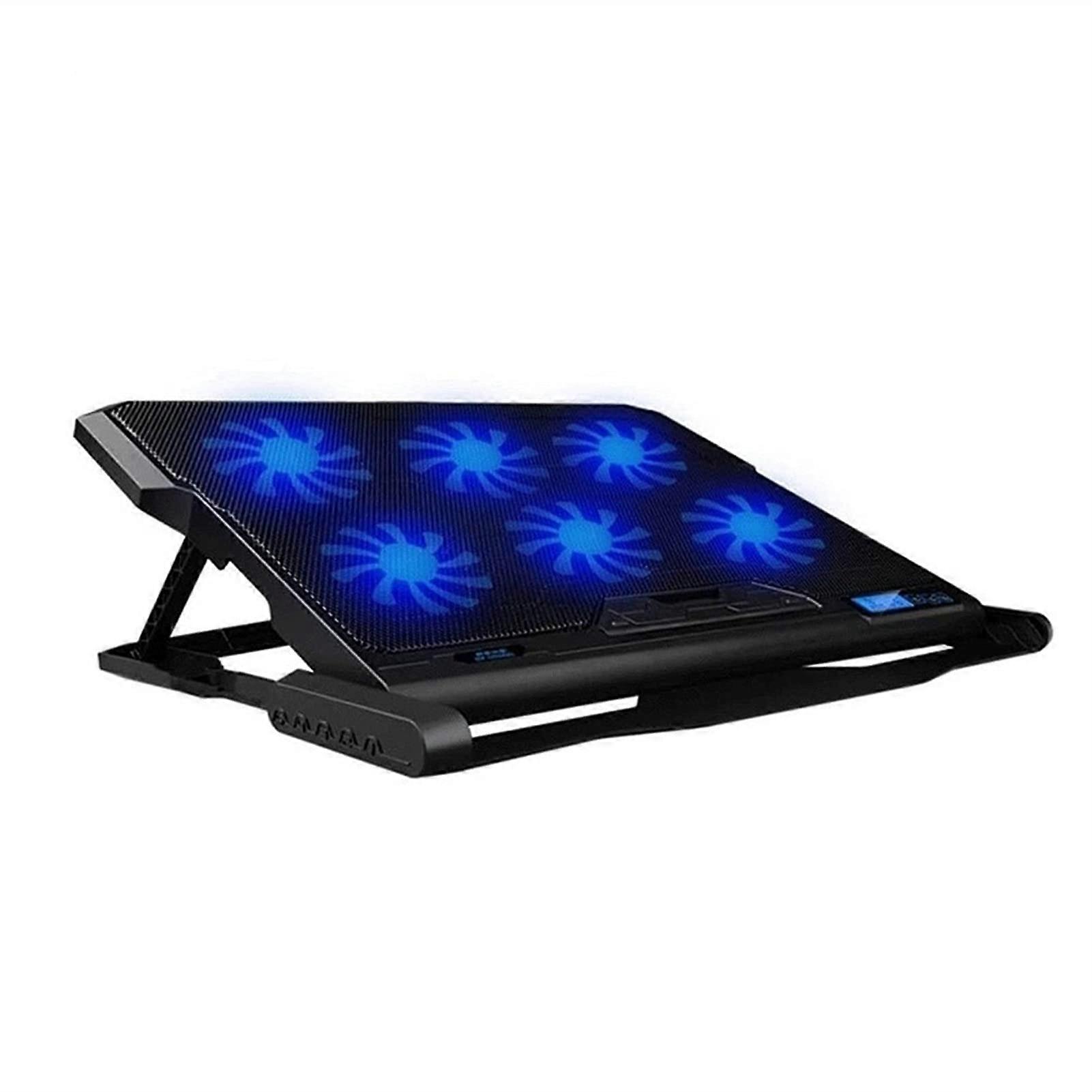 Laptop Cooling Pad 12"-17" Adjustable Fan Speed Notebook Cooler with Dual USB Ports and 6 Silent Fans