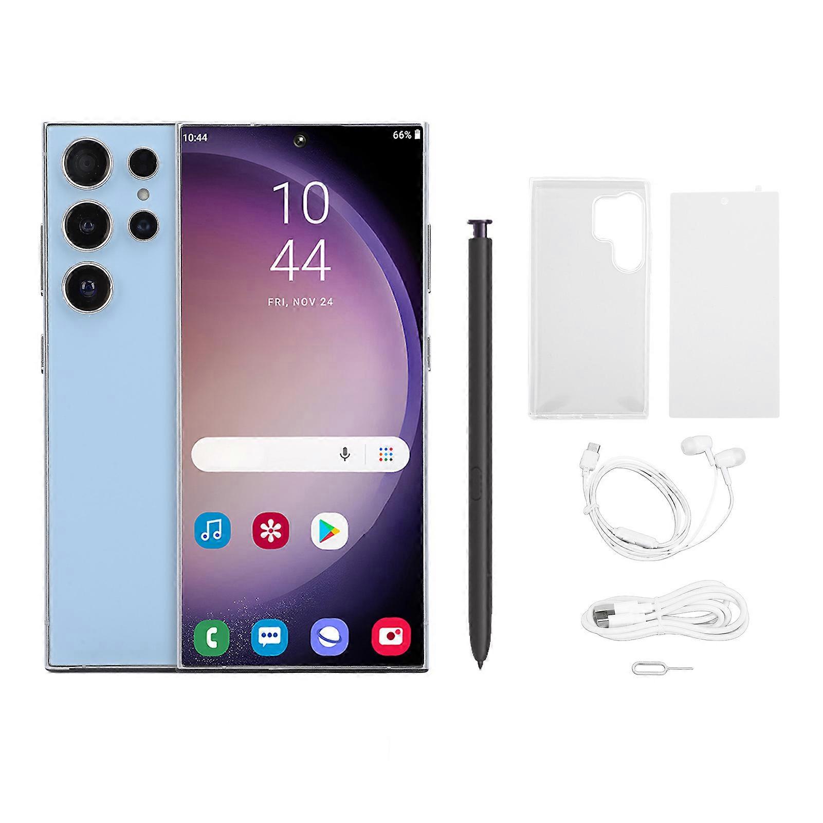 Pour S24 Ultra Smartphone 6,6 pouces HD écran téléphone portable intégré Stylus RAM4GB ROM64GB 10 Core CPU 13MP 24MP Double caméra