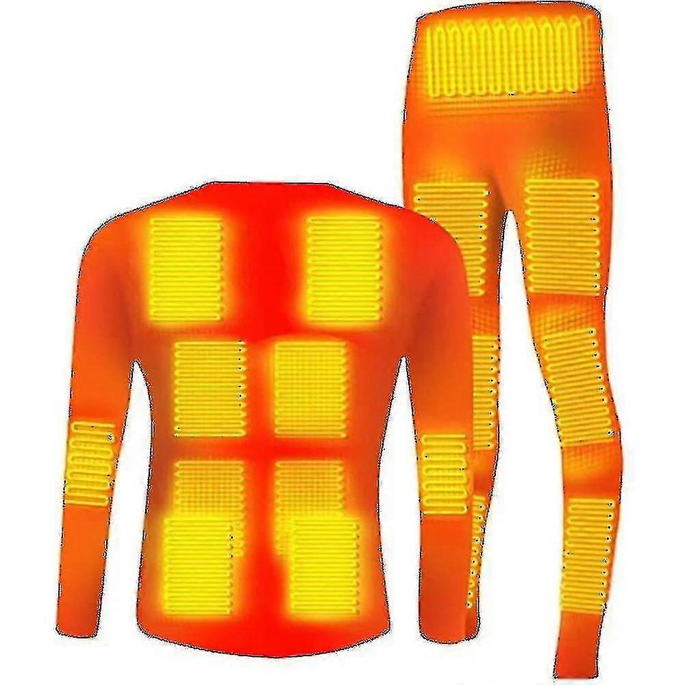 男士加热内衣冬季USB电加热服滑雪上衣裤子