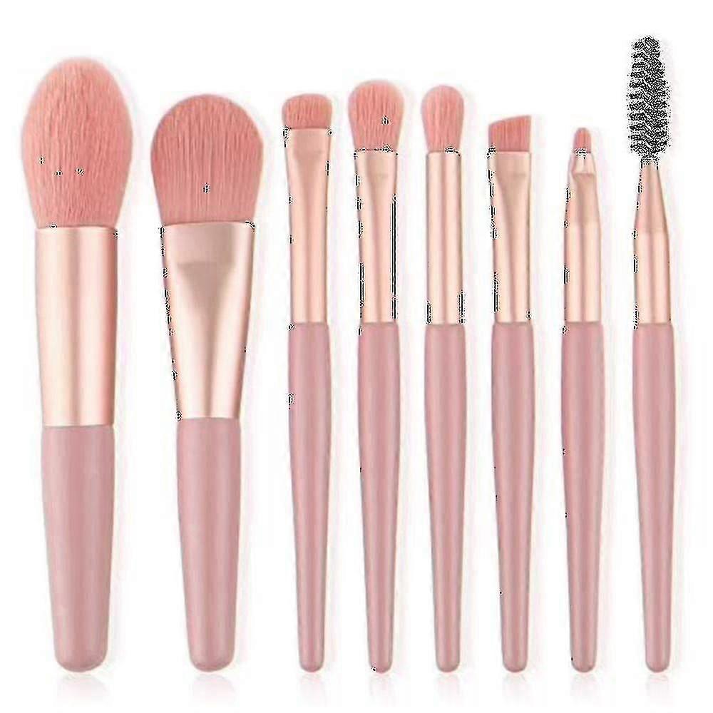 8 Pieces Makeup Brushes Set, With 2 Basic Bigger Makeup Brushes And 6 Relatively Smaller Brushes
