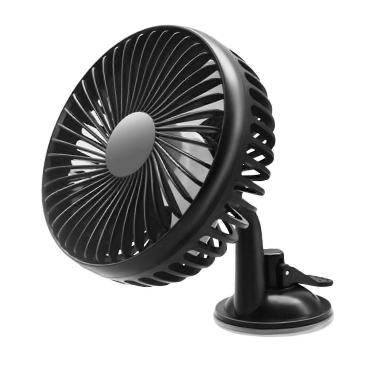 Car Fan 12V/24V Universal Single-Head Vehicle Mini Fan For Car And Home Use Rotatable Dashboard Mount 360-Degree Airflow