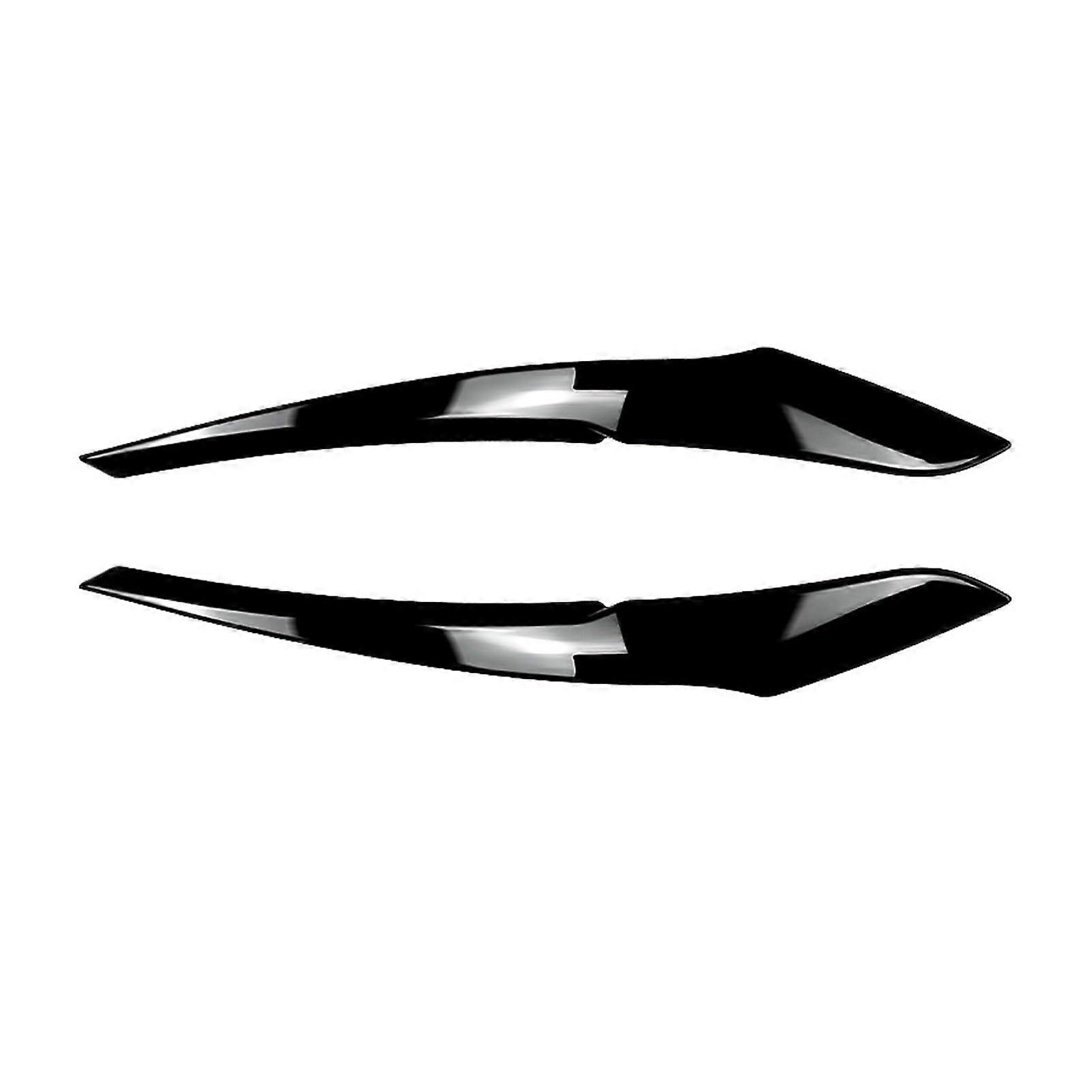 BMW 1 Series F20 F21 Headlight Eyebrow Sticker, Piano Black Modification for 2011-2014 Low-End Models