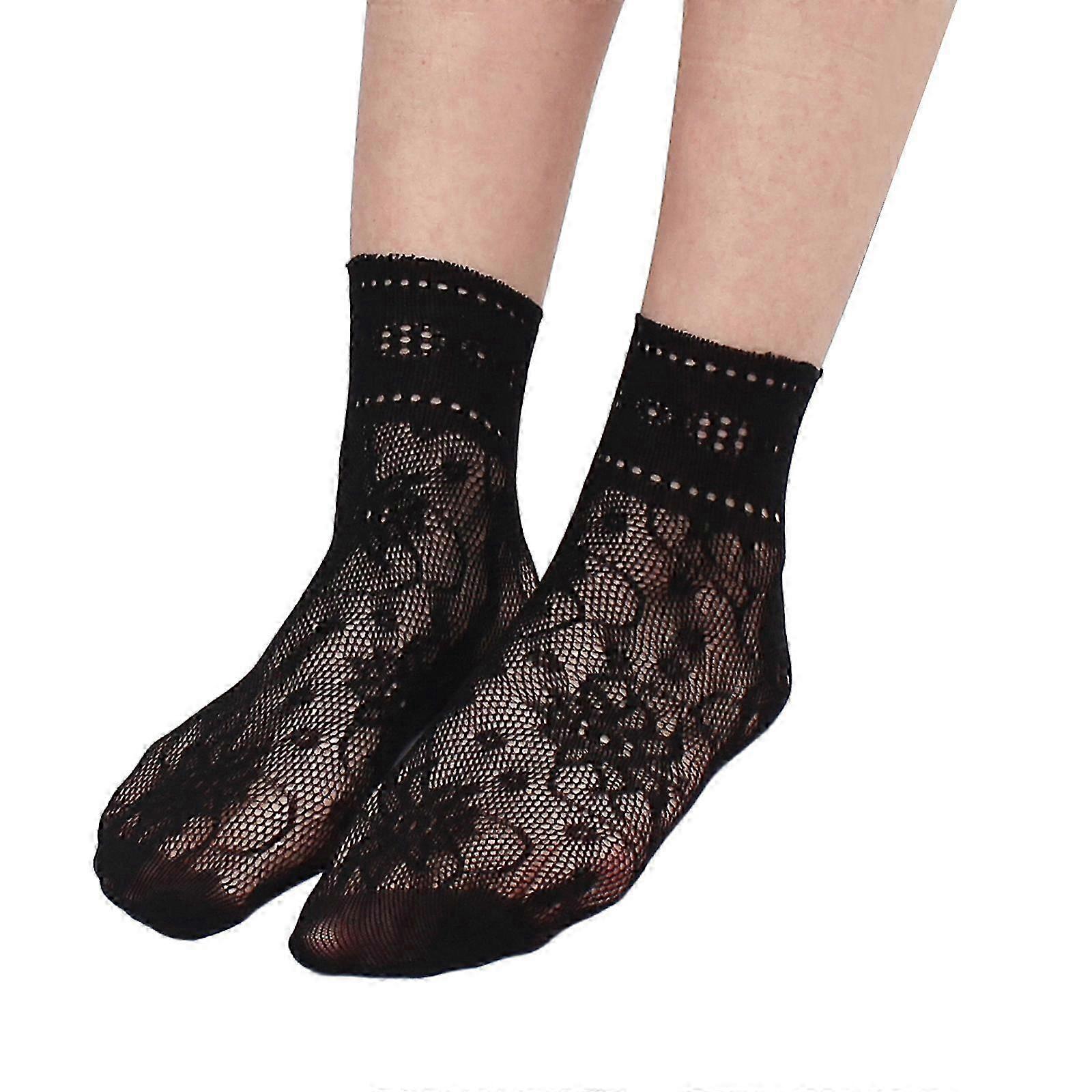 Sommer Frauen Fußkettchen Netzsocken Transparente Mesh-Knöchelsocken ausgehöhlte kurze Knöchelsocken Niedliche Knöchelkleid Socken Strumpfwaren Reifen Netznetz Stockin