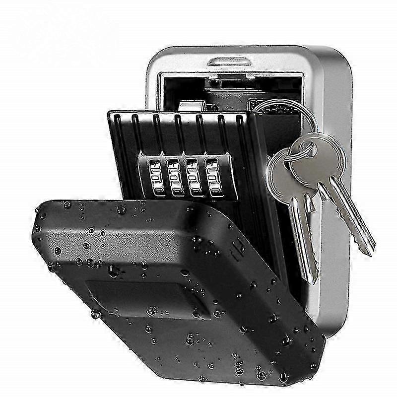 Safe Box Password Key Box Mini Wall-mounted Metal Weatherproof 4-digit Combination Box Outdoor Key Anti-theft Storage Box well