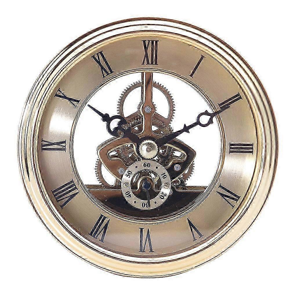 97mm Roman Numeral Quartz Clock Movement Insert with Dial for DIY Repair Parts