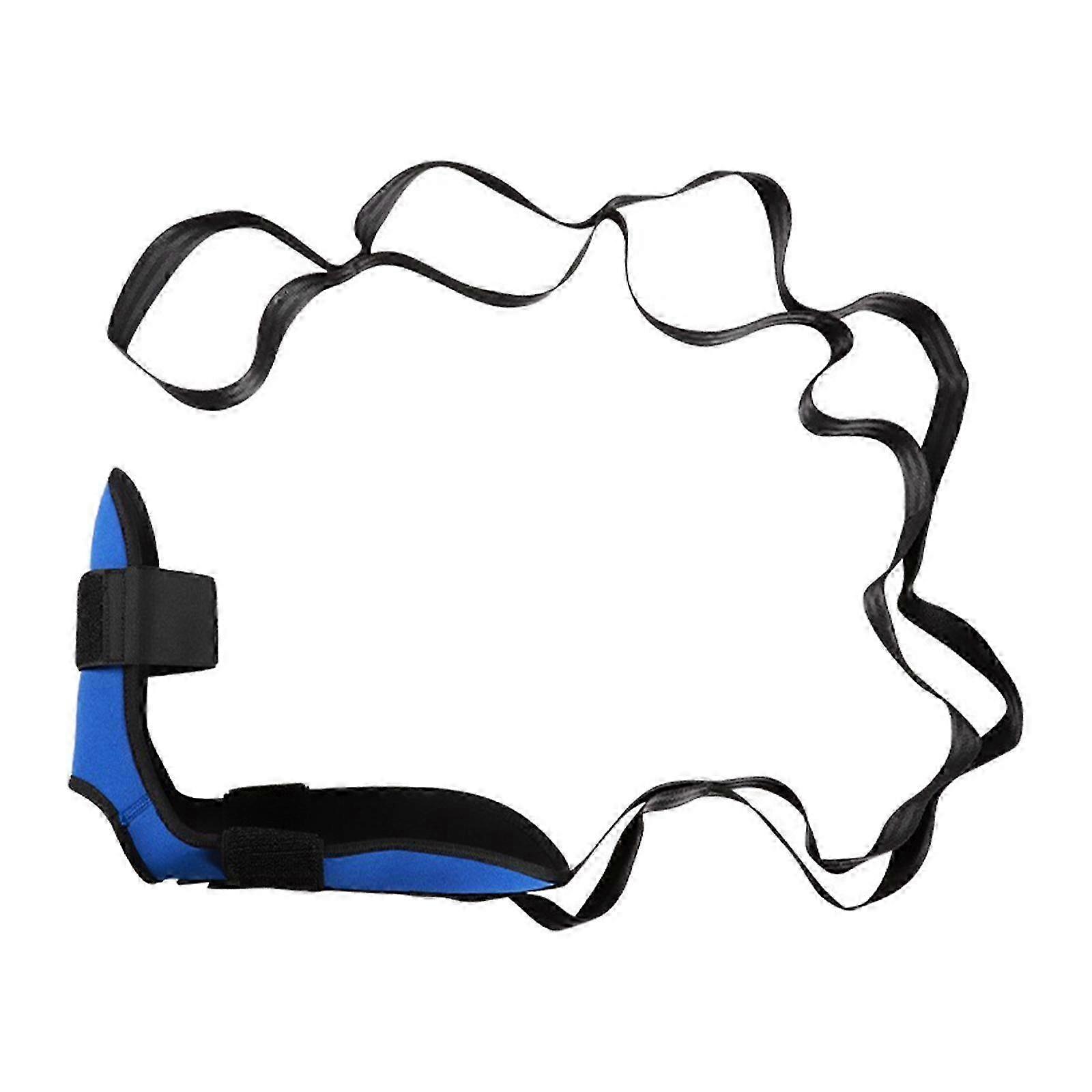 足部和小腿担架 7 环瑜伽拉伸带，适用于大腿韧带 - 颜色：蓝色