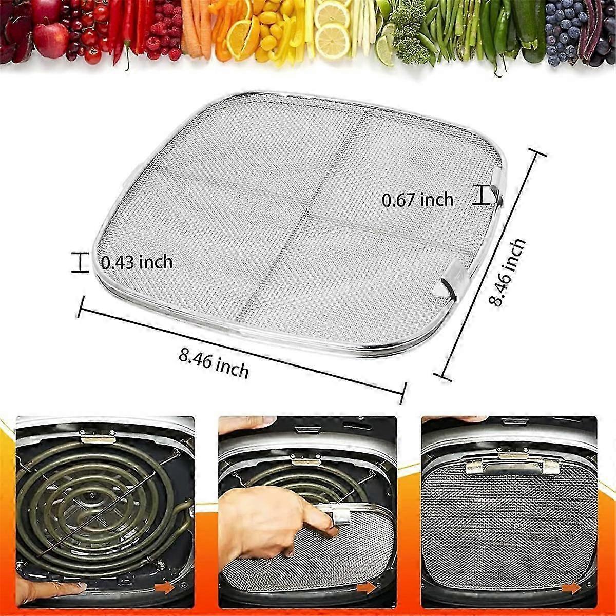 Splatter Shield+Oven Rack for Ninja Foodi AG301 Air Fryer Accessories 5-In-1 Grill Air Fryer AG300,A