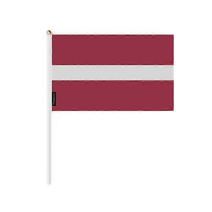 Miniature Flag - Multicolored - Latvia - 14 x 21 cm - Pack of 100 - Durable Polyester