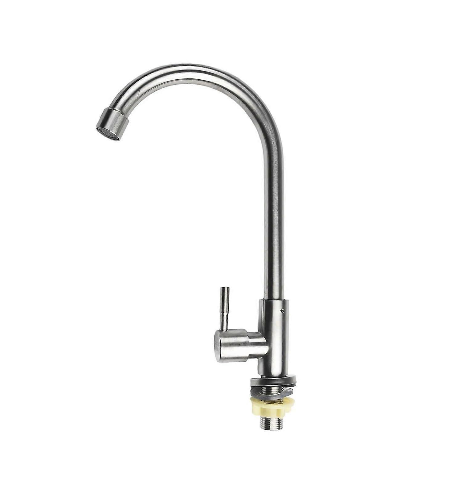 Kitchen 360° Rotating Stainless Steel Water Purifier Faucet with Single Lever, Compatible with Standard Sink Installations
