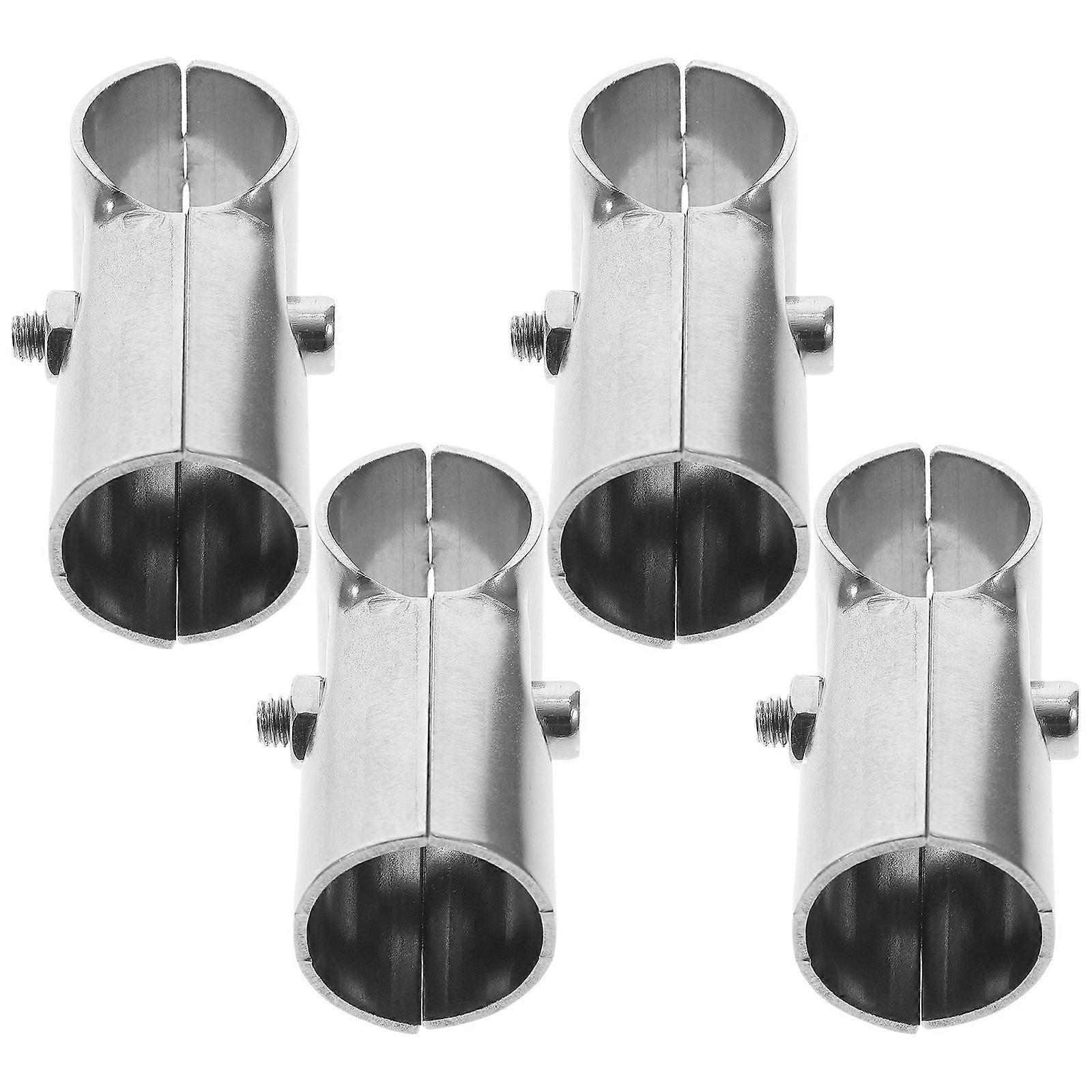 4Pcs End Clamps for Chain Link Fence, Durable Pipe Holder Brackets for Fences, Shelves, and Greenhouses