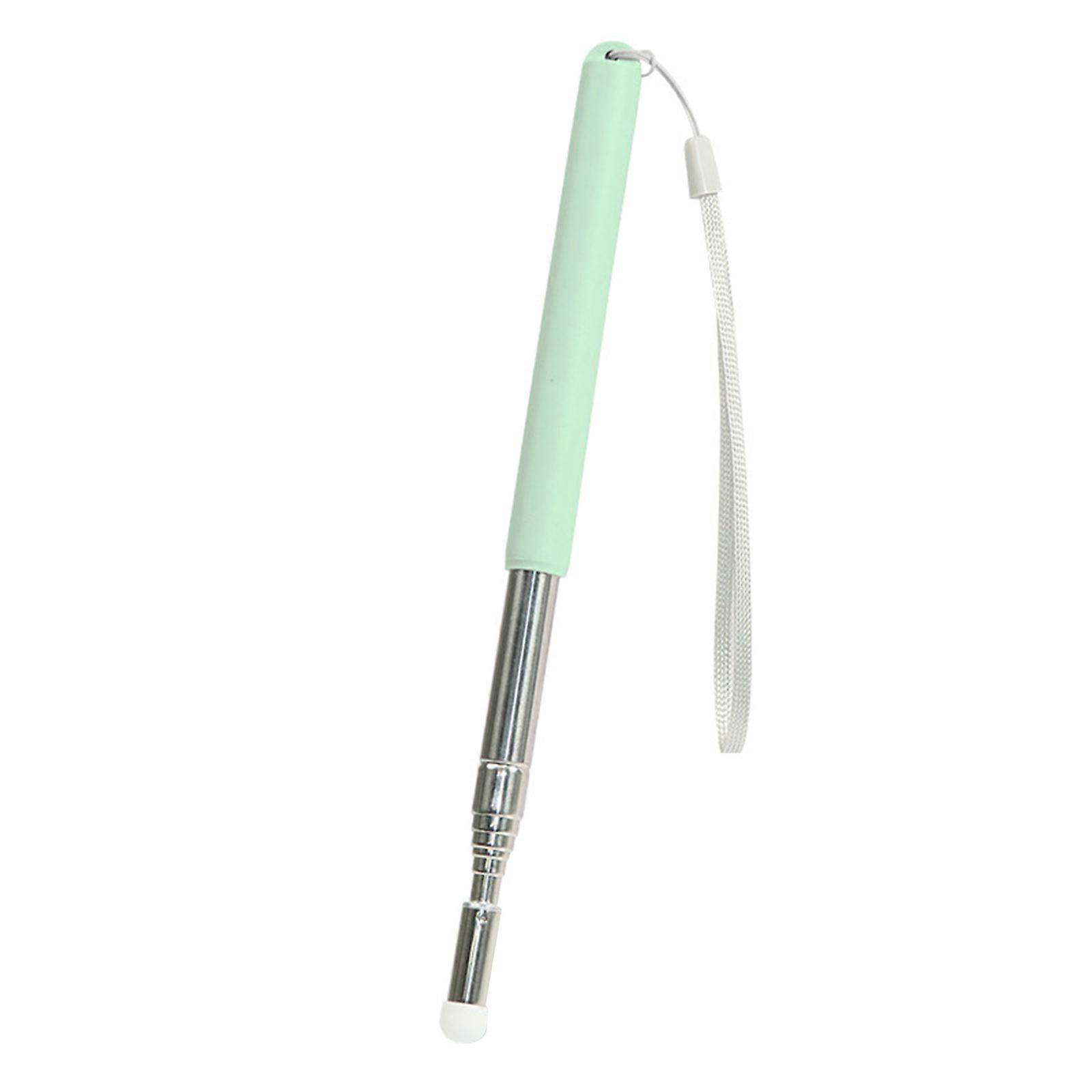 Telescopic Teachers Pointer, Extendable Hand Pointer Finger Pointer Stick, Mini Retractable Classroom Pointer for School  light green