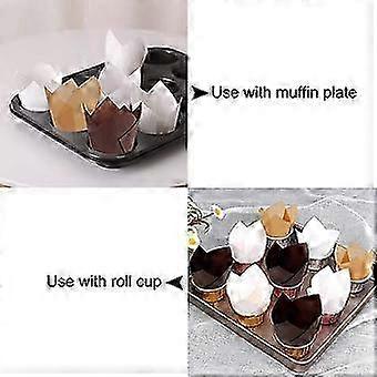 Tulip Cupcake Liners, Versatile Applications Greaseproof Paper Baking Cups For (150 Elegant Occasions, Suitable For Different Parties Or Festivals