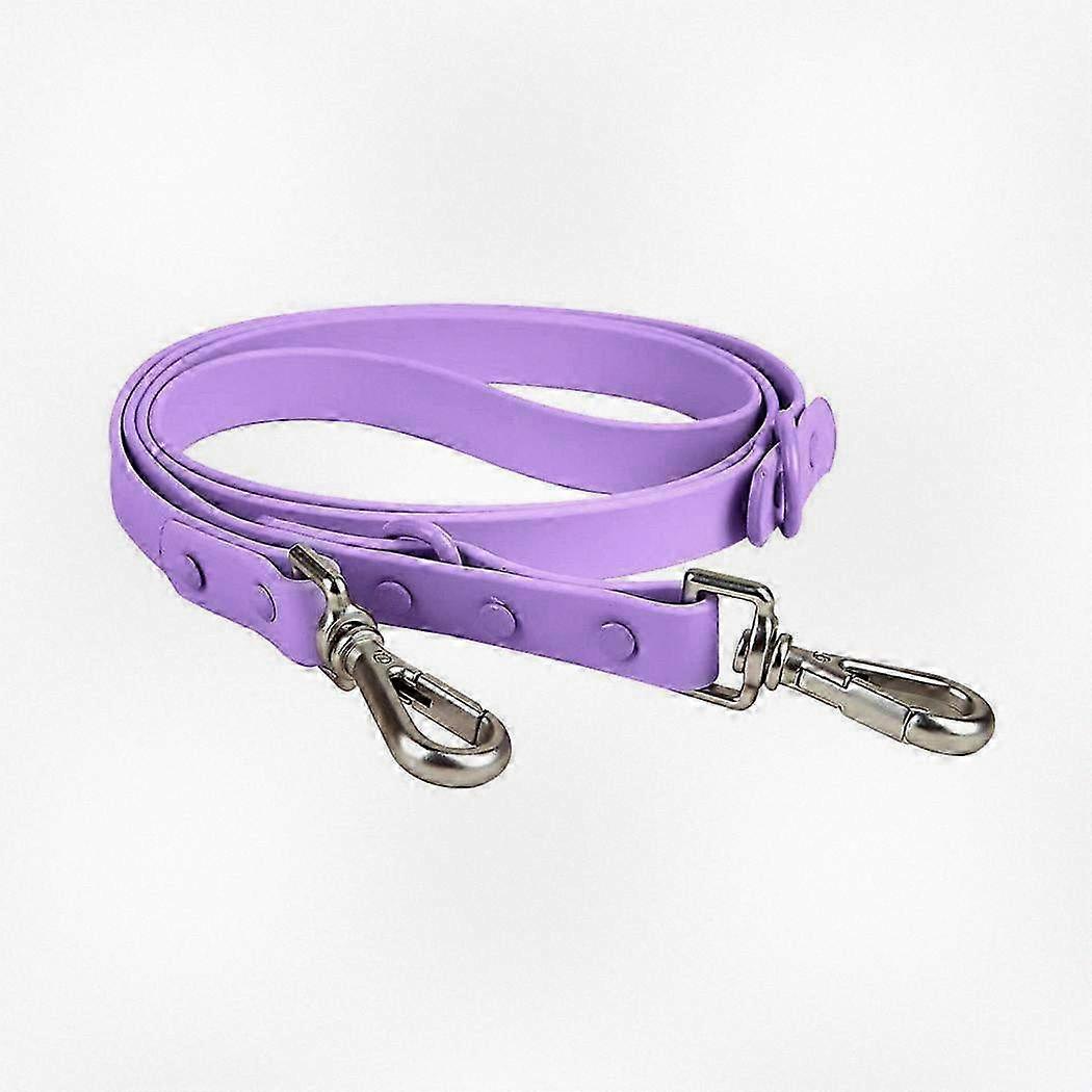 Waterproof Dog Leash: Standard Dog Leashes with 2 Hooks for Walking, Adjustable Lengths, Durable and Odor Proof for Various Brands (Lilac, M