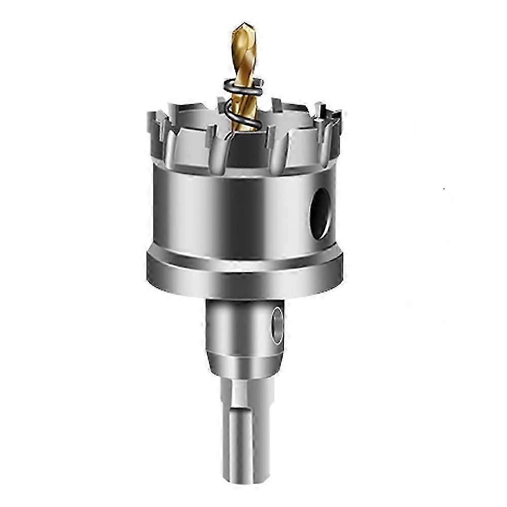 35mm Tungsten Carbide Hole Saw, TCT Hole Saw Drill Bit with 1 Titanium Plated Pilot Drill Bits for Stainless Steel, Sheet, Metal