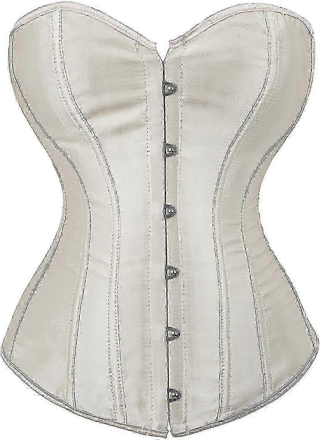 Women's Bustier Corset Top Sexy Lingerie Sets Black Satin Waist Cincher |  Fruugo US