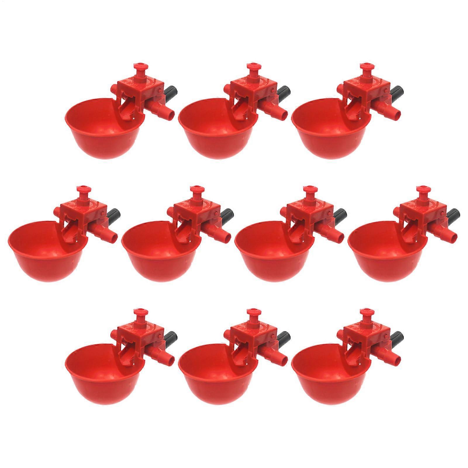 Chicken Waterer Automatic 10-Pack Adjustable For Chickens And Geese Poultry Watering System
