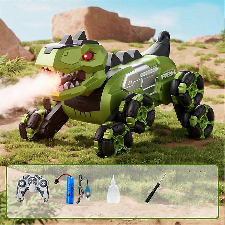 4DRC 4D-Y12 Dinosaurier Form 8 Räder RC Auto Spray Spielzeug für Kinder, Single Controller / Dual Batterie