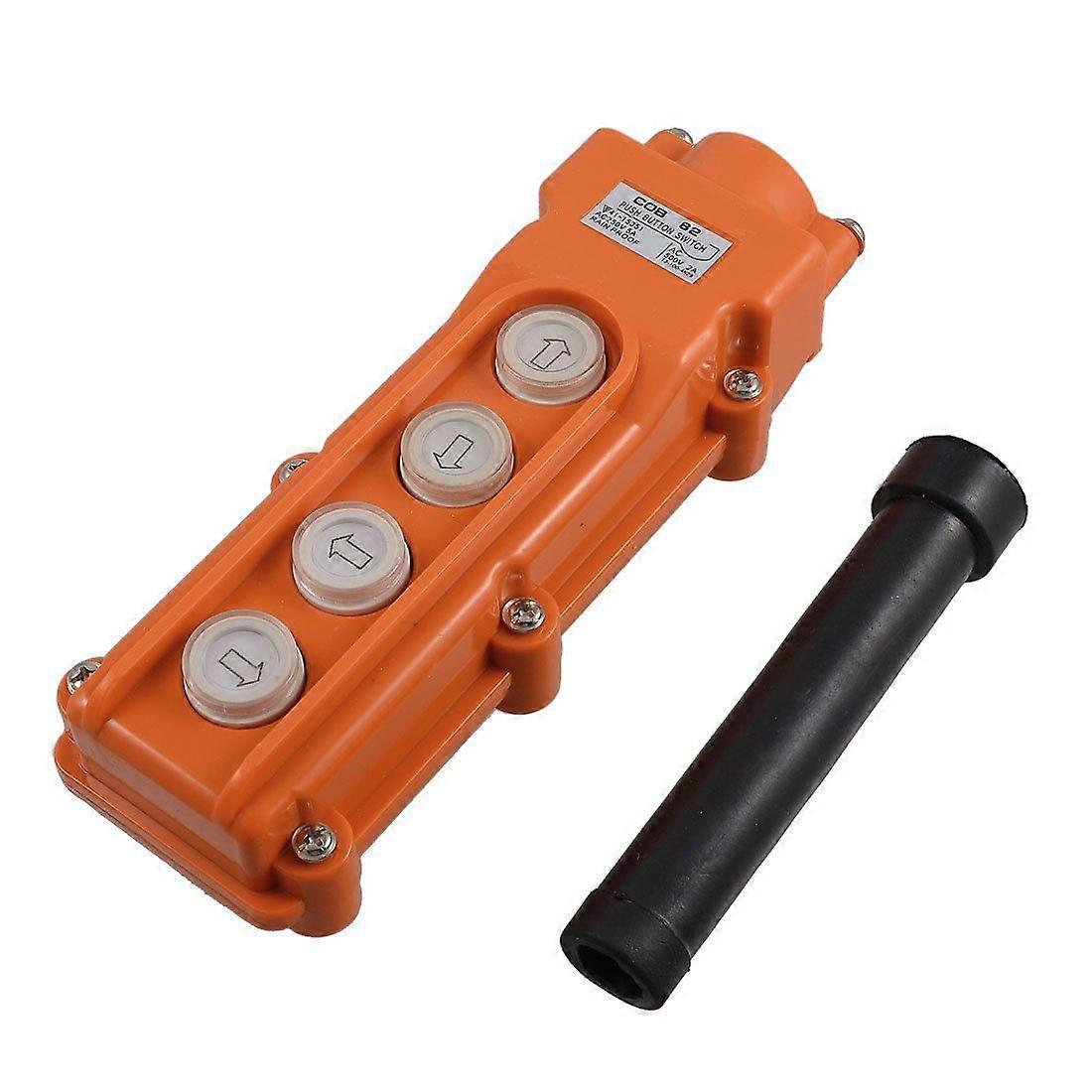 2025 Latest Model 4 Ways Hoist Crane Push Button Switch, Orange COB-62, 250V, 5