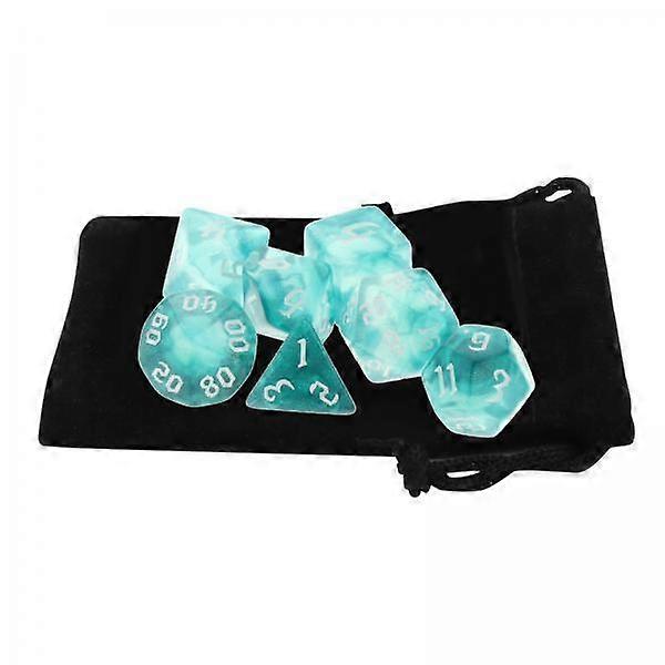 5x Set de 7 dés polyédriques Set D8 D10 D12 D20 pour jouer un rôle RPG en classe