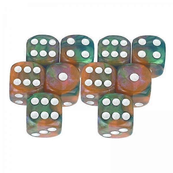 2x10Pcs D6 Dices Set Polyhedral Dices for Party Favors Family Gathering Cafe Style A