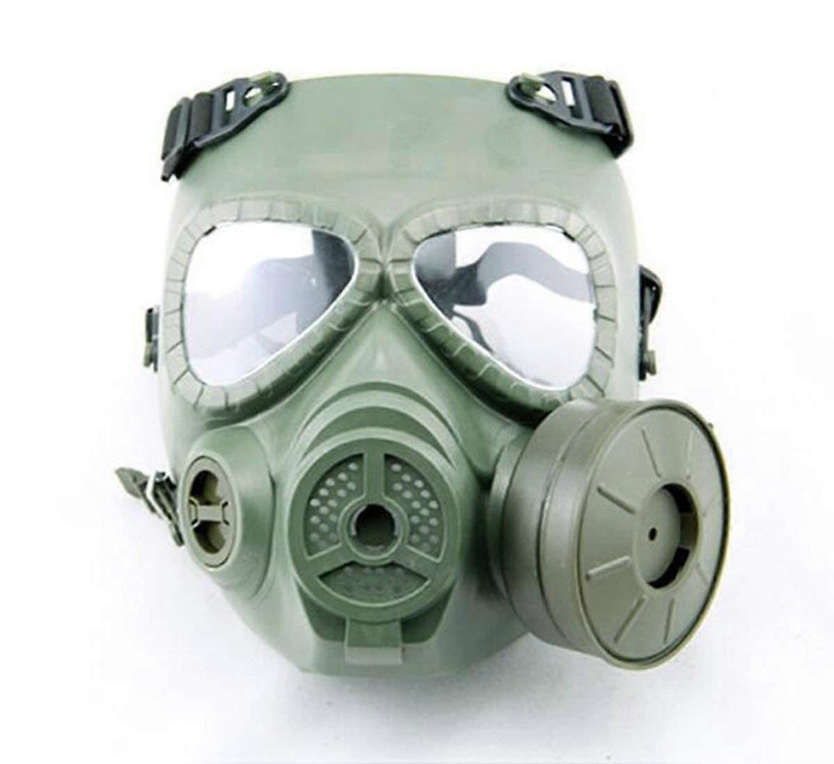 Tactical Full Face Mask V4 For Avengers Cosplay M04 Military CS Wargame Airsoft Dual Fan MA-27 Green