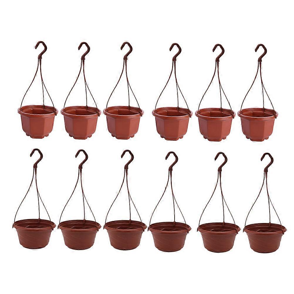 12Pcs Green Plants Hanging Pot Practical Plant Holder for Balcony Plants Container