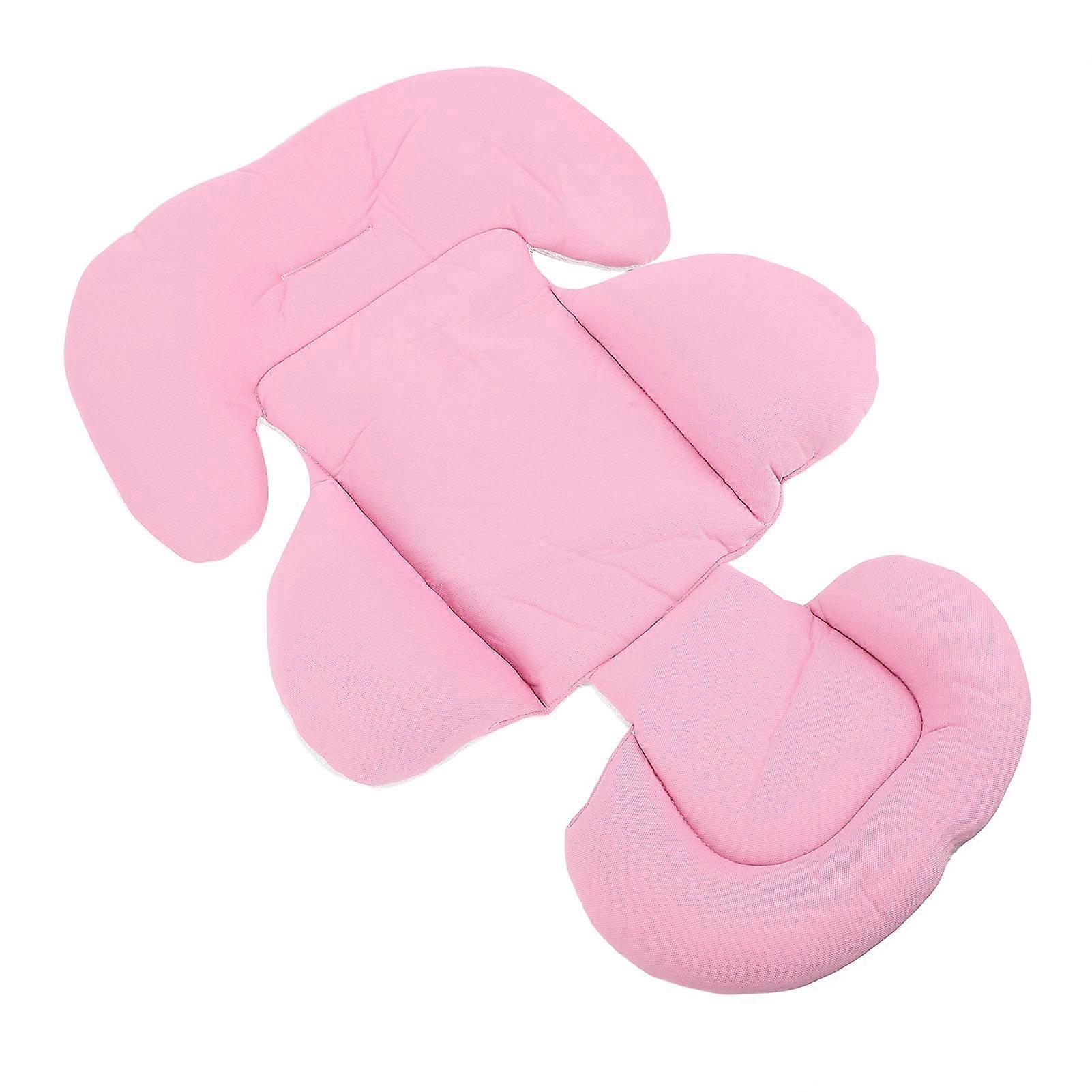 One Piece Infant Car Seat Insert Cushion Universal Soft Machine Washable Stroller Insert Pad for Trolley Swing Roseate 