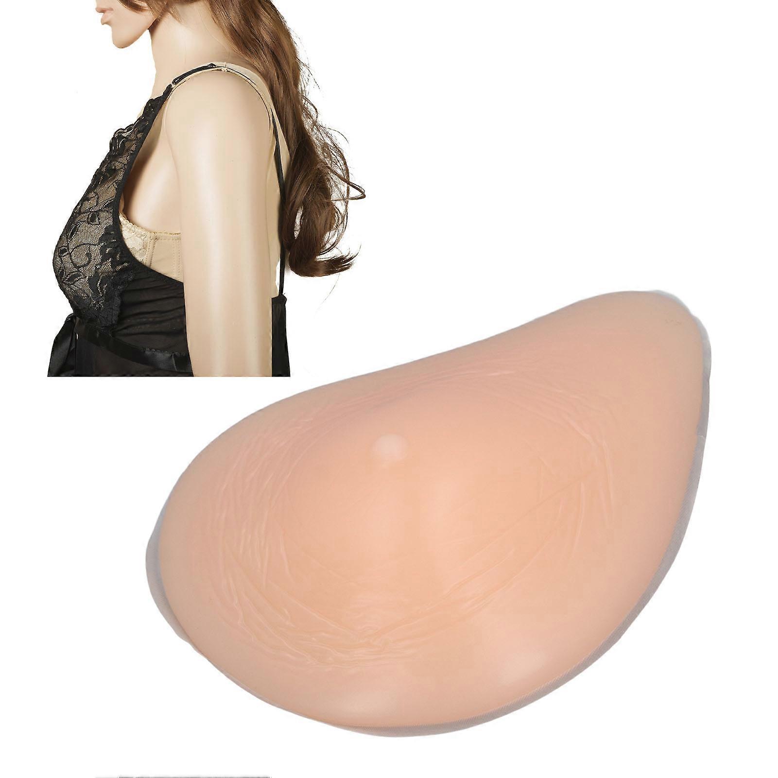 Silicone Boob Form Mastectomy Prosthesis Asymmetrical Shape Deep Concave Realistic Feeling Soft Boobs Insert Skin Color Left Single 40B/38C/38D/36D