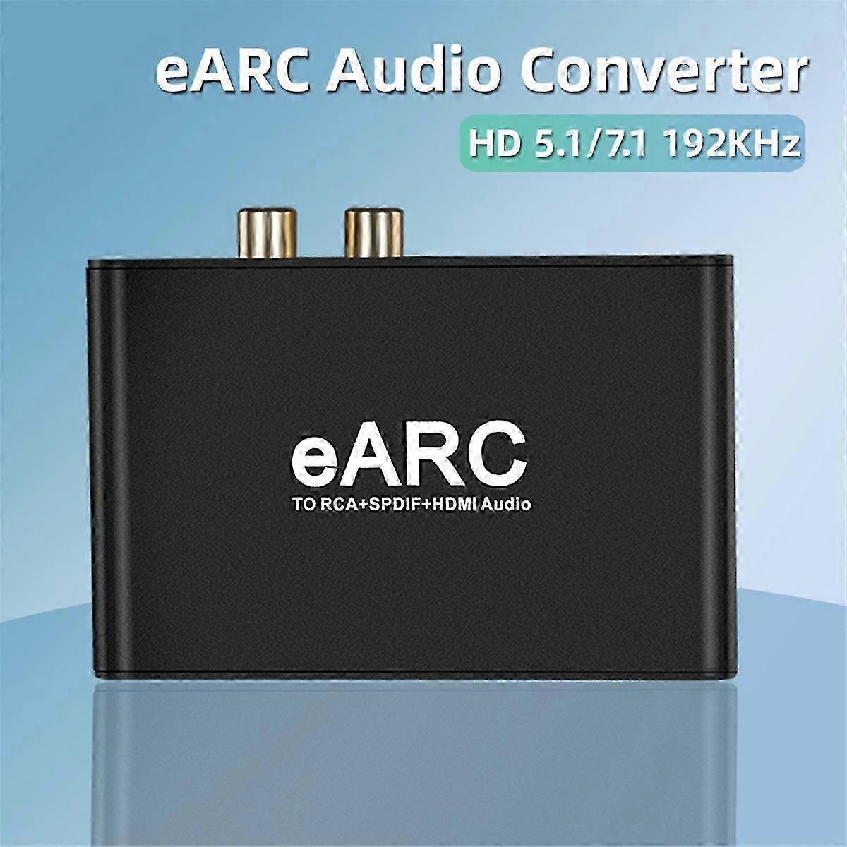 2025 EARC Audio Extractor 192Khz Converter HDMI-Compatible to RCA Audio Extractor Adapter for DTS Dolby A