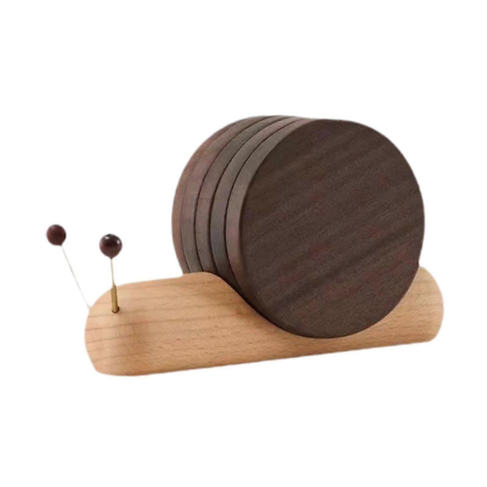 5 Pieces Cute Snail Shape Drink Coasters for Household Use, Ideal for Tables and Fridges