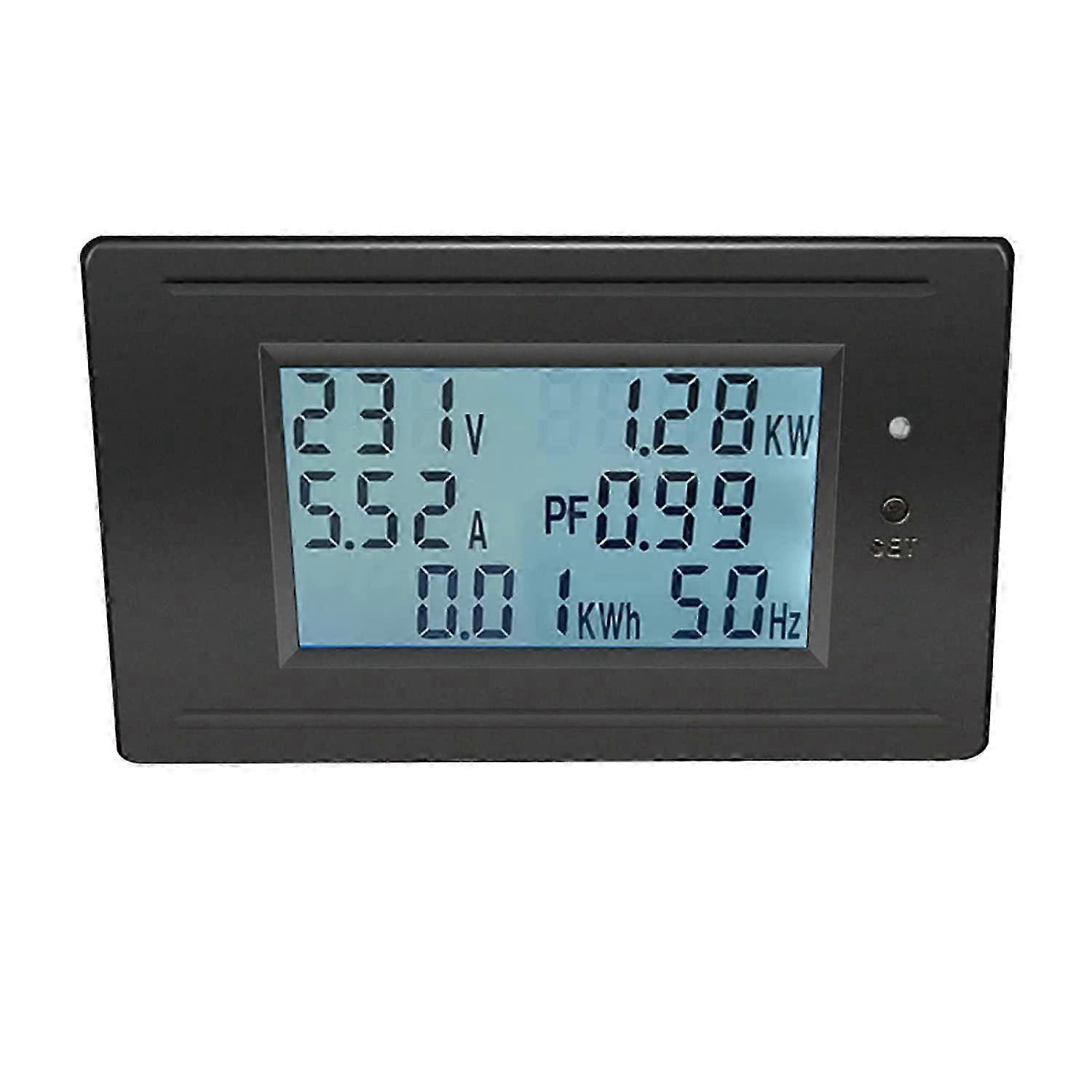 Digital Current Voltage Power Energy Meter with LCD Display for Various Brands, Measuring 0-100A with 100A Current Shunt, Suitable for 6-200