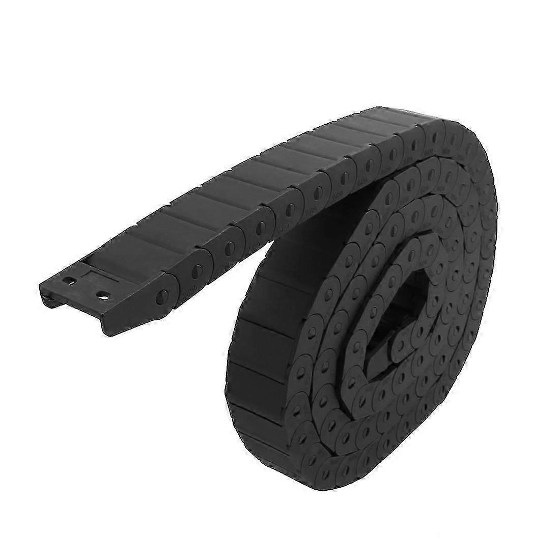 15mm x Electrical equipment 30mm Black Plastic Cable Drag Chain Wire Carrier 1.6M Length for use with CNC machines