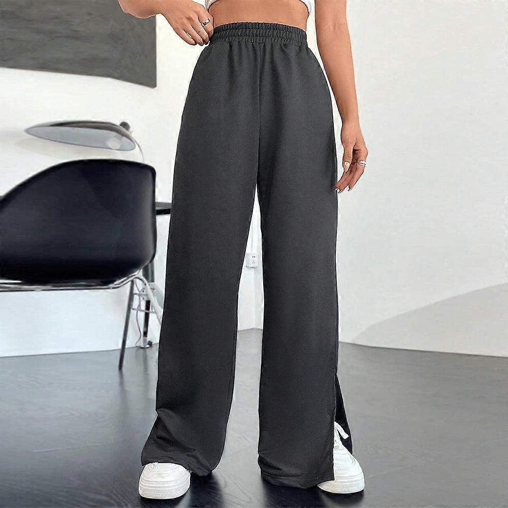 JKASHDK Women's Fashion Casual Autumn Winter Solid Color Print High Waist Trousers Pants & Capris