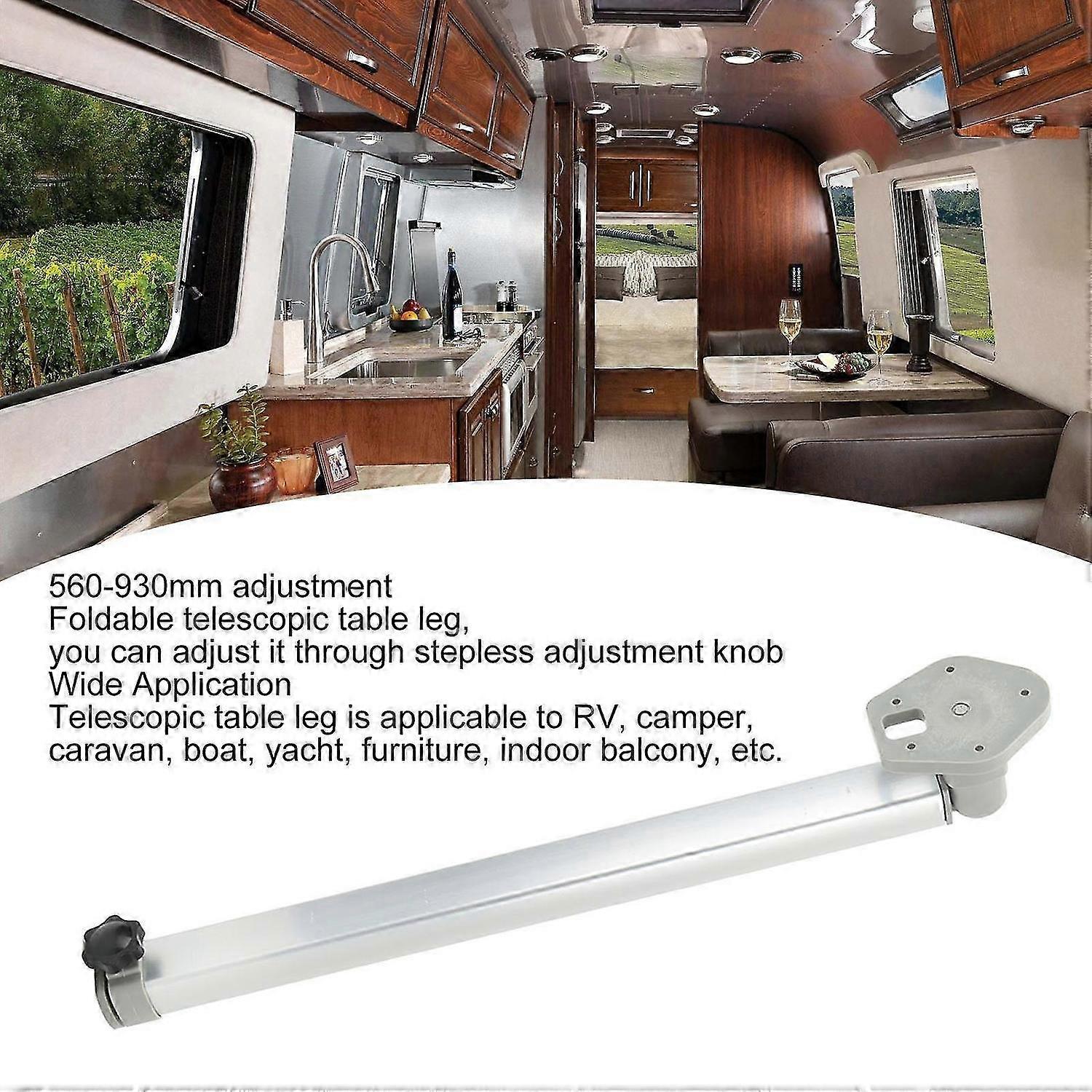 Folding Desk Leg Folding Table Leg 560 to 930mm Aluminum Alloy Telescopic Desk Stand for RV Campers Caravans Boat