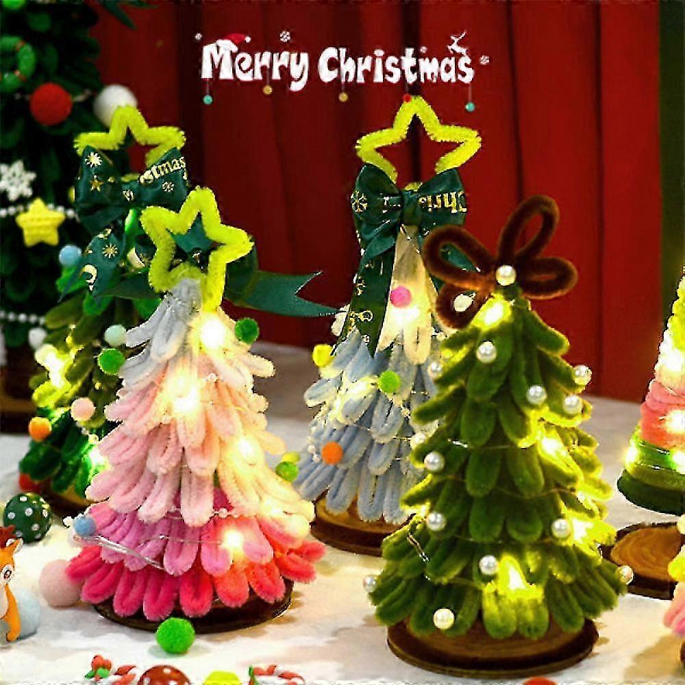 DIY Twist Stick Christmas Tree, Handcrafted Mini Christmas Tree with LED Lights, Unique Holiday Gift, Create Your Own Handmade Twisted Stick